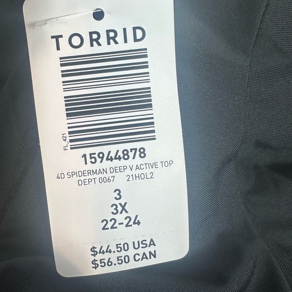 NWT Torrid Spiderman Marvel black T-shirt with gold size 3-3X-22/24 - Picture 10 of 11